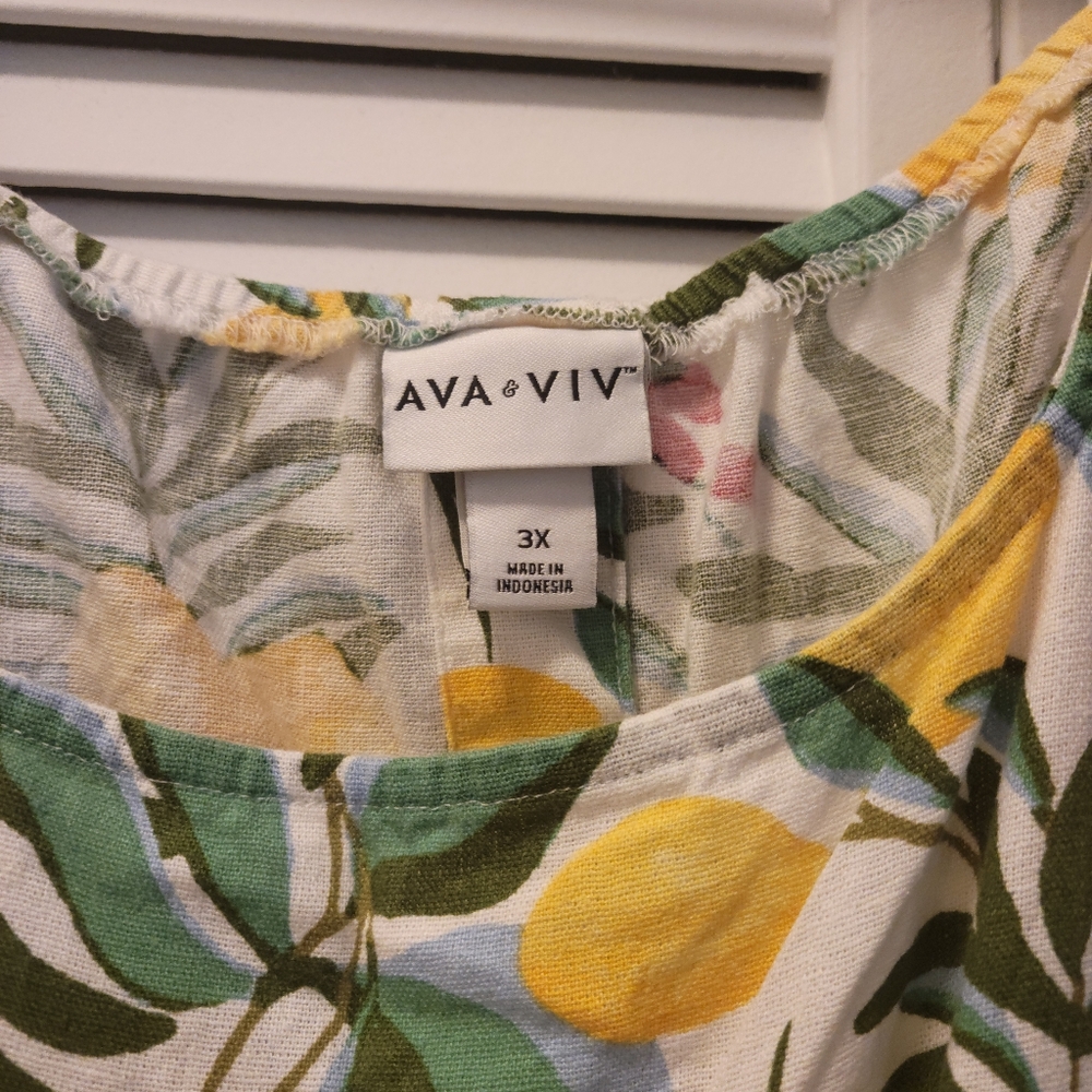 Linen Lemon Crop Tank - Picture 4 of 4